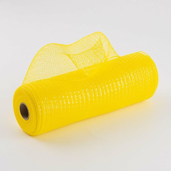 Poly Deco Mesh |   10" Poly Mesh Roll: Metallic Daffodil Yellow Deco Mesh Daffodil Yellow,Butter Yellow