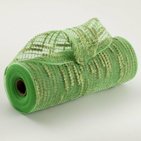 Poly Deco Mesh |   10" Random Double Drift Mesh: Lime Green Deco Mesh Lime Green,Olive Green