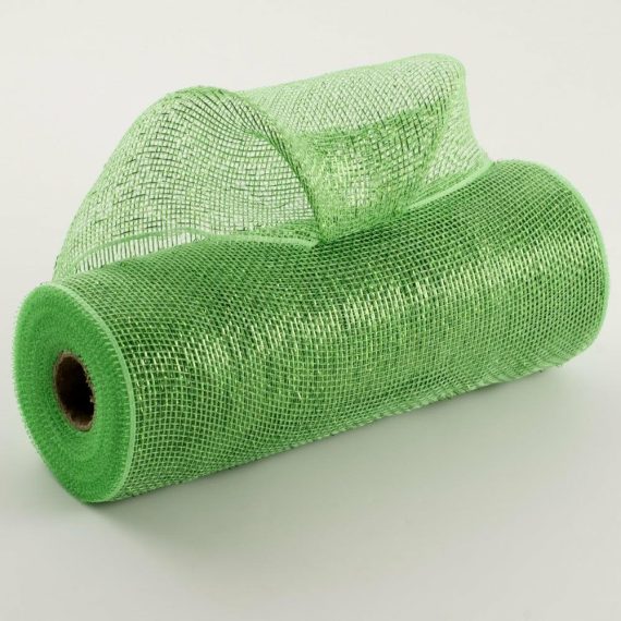 Poly Deco Mesh |   10" Thin Laser Foil Mesh: Lime Green Deco Mesh Lime Green