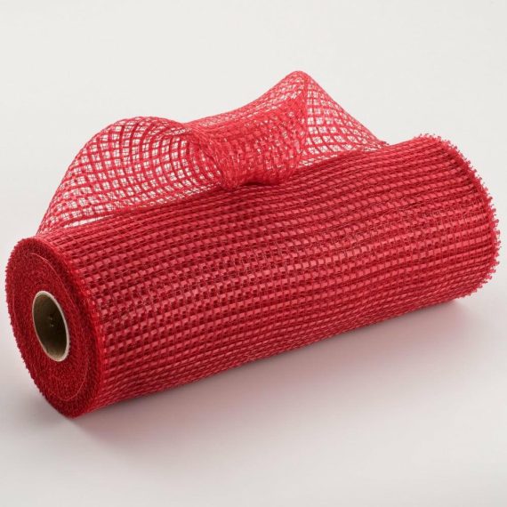 Poly Deco Mesh |   10" Wide Strip Mesh: Red Deco Mesh Poly Deco Mesh