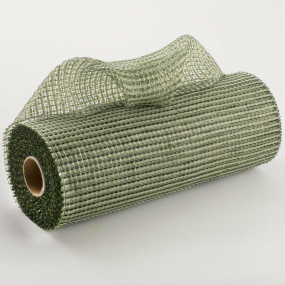 Poly Deco Mesh |   10" Wide Strip Mesh: Sage Green Deco Mesh Green,Moss,Olive,Sage