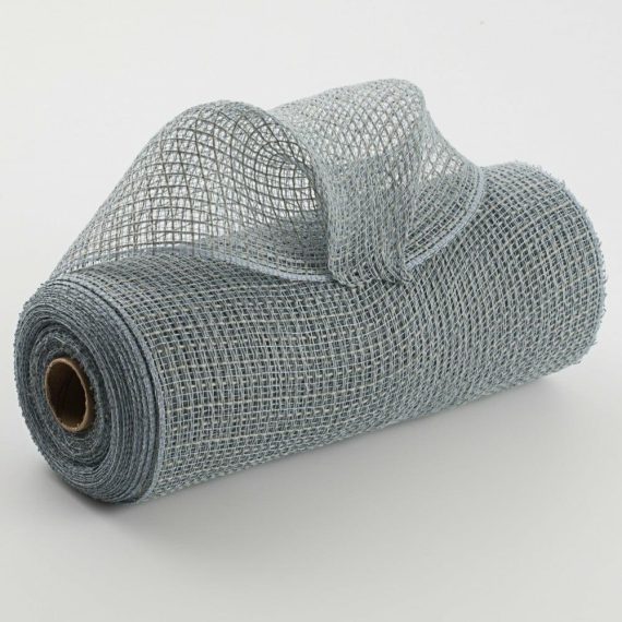 Fabric Mesh |   10" Check Fabric Mesh: Grey Deco Mesh Fabric Mesh