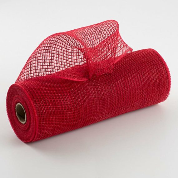 Fabric Mesh |   10" Stripe Fabric Mesh: Red Deco Mesh Fabric Mesh