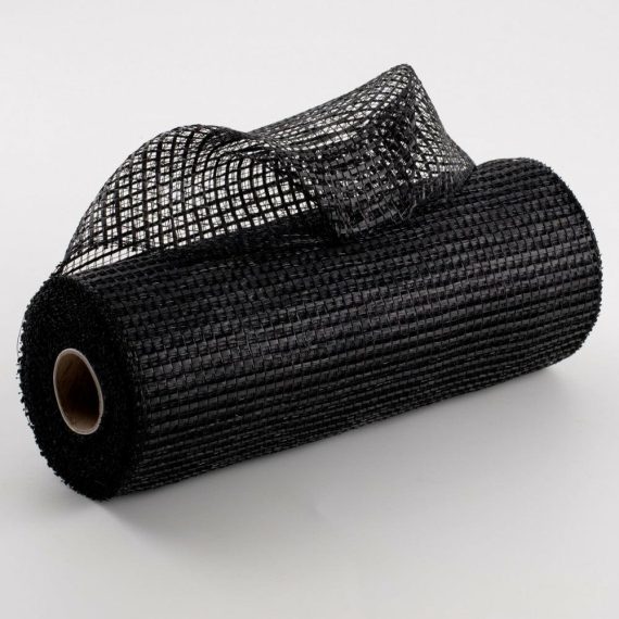 Poly Deco Mesh |   10" Wide Strip Mesh: Black Deco Mesh Black